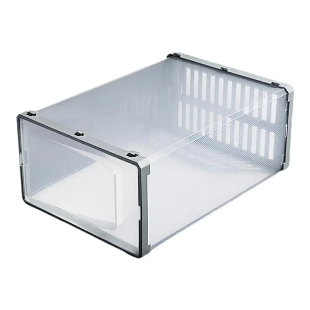 Shoes Organizer Storage Organizer Household Supplies Ventilation Hole Dust-proof Stackable Transparent Shoes