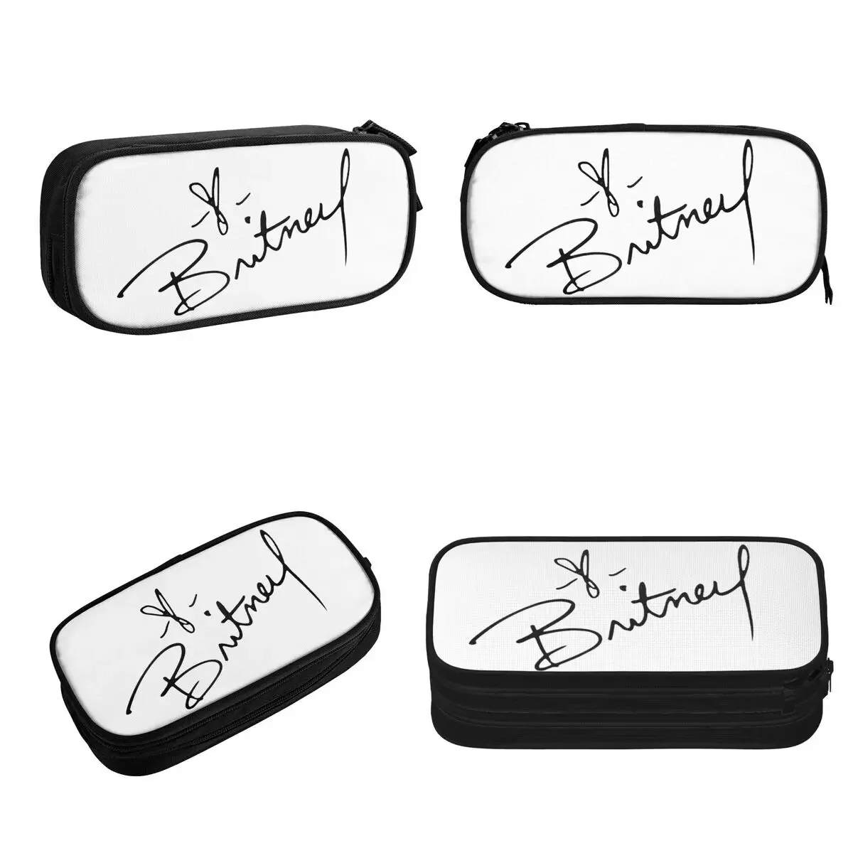 Britney Spears SIGNATURE Pencil Cases Large Capacity Pen Bags Pen Box Pencil Pouch For Boys Girls Stationery School Office