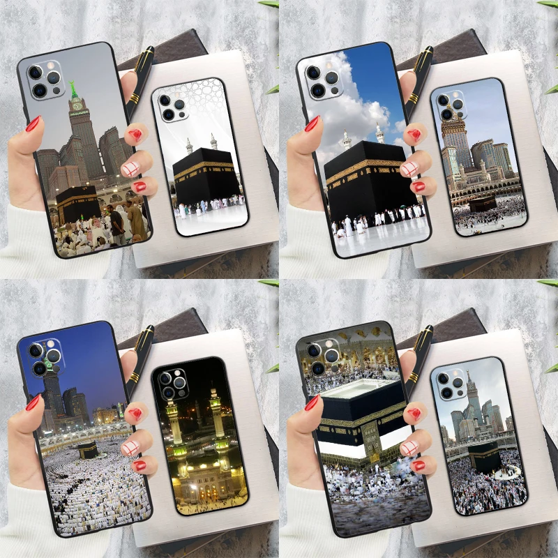 Holy Mosque Makkah Phone Case For iPhone 15 14 13 12 11 16 Pro Max Plus Mini 7 8 X XS Max XR Back Cover Shell