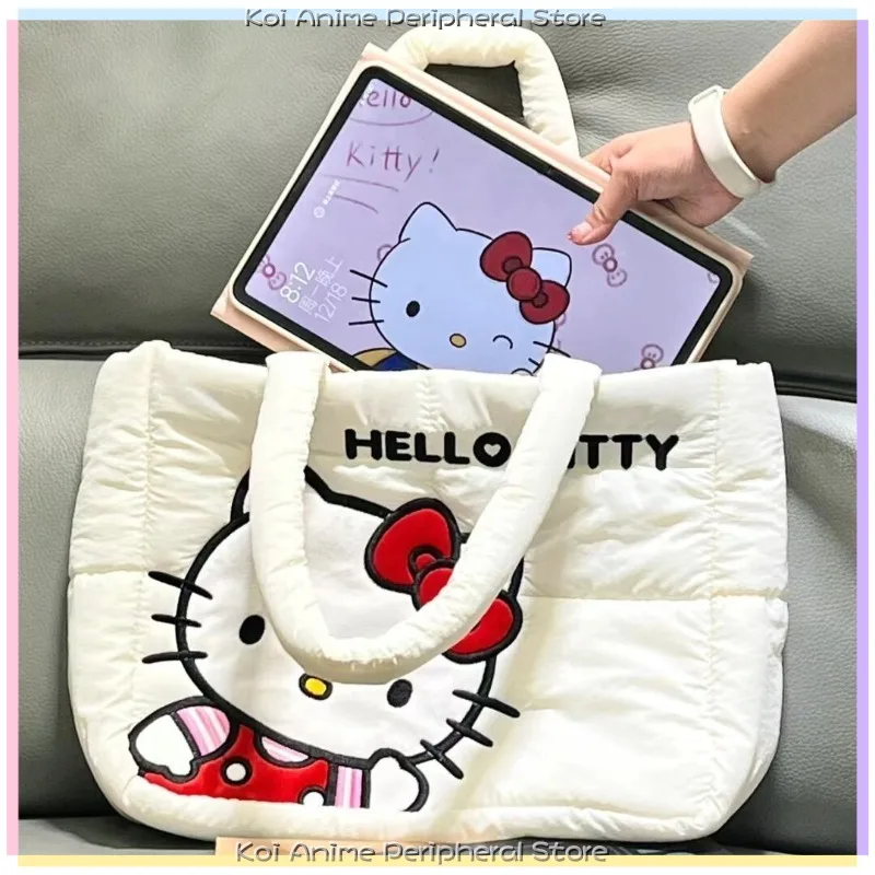 

Sanrio Hello Kitty, легкая большая вместительная сумка для ноутбука с изображением персонажа из мультфильма аниме, сумка для ноутбука, подарок на праздник для девочек