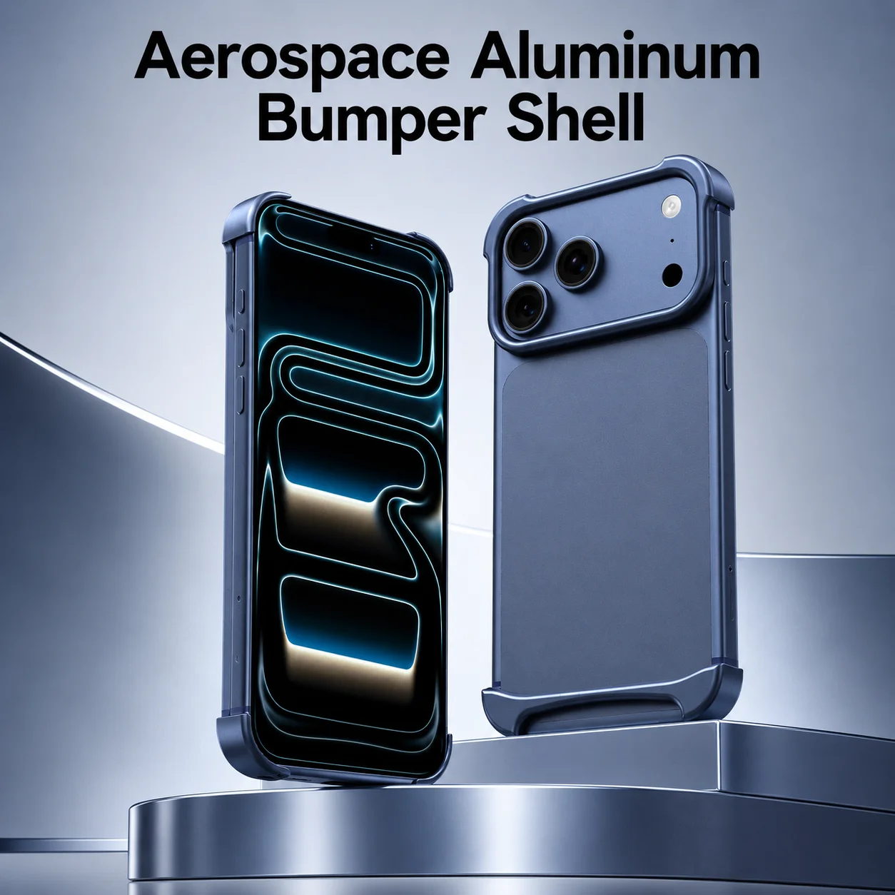 Für iPhone 18 17 Pro Max Air Echtes Aluminium SEBS-Gummi Metall-Bumper Doppelschicht-ARC-Hülle Einzigartiges Design Hochfeste Abdeckung – Detail 1