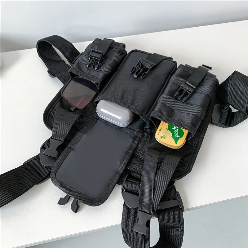 Тактическая нагрудная сумка в стиле хип-хоп, уличная одежда, жилет, сумка унисекс, нагрудная сумка, регулируемые сумки Fiskoracic, мужской спортивный жилет на открытом воздухе, рюкзак