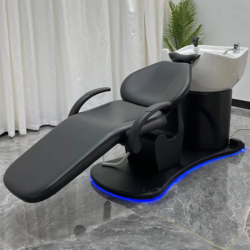 Cama girada elétrica do champô para o cabelo que lava o salão, bacia ajustável, barbearia