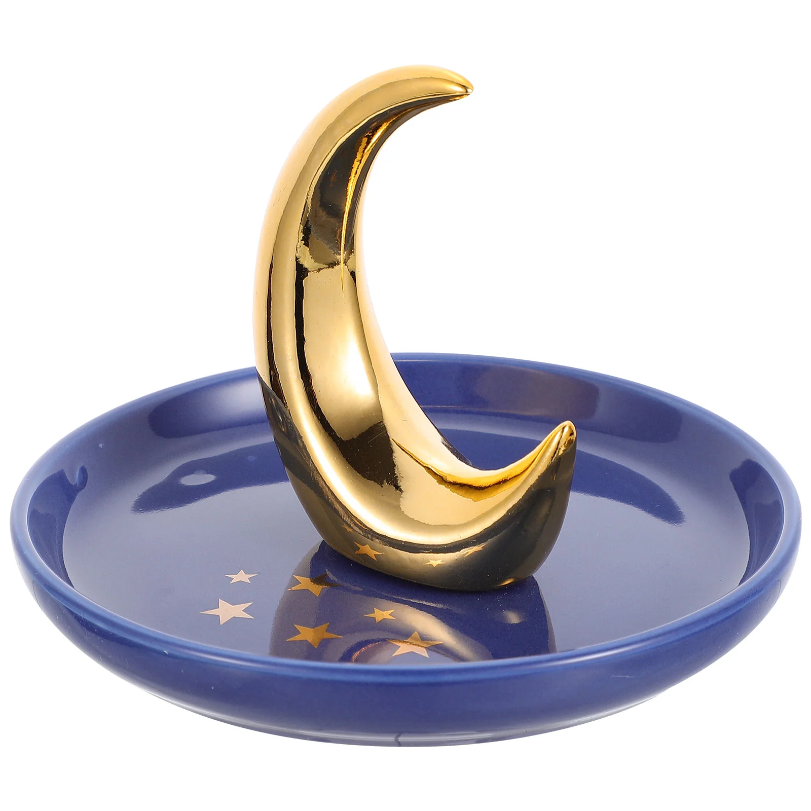 

Moon Jewelry Tray Ceramic Jewlery Decor Plate Shape Nordic Dish Earrings Storage Organizer