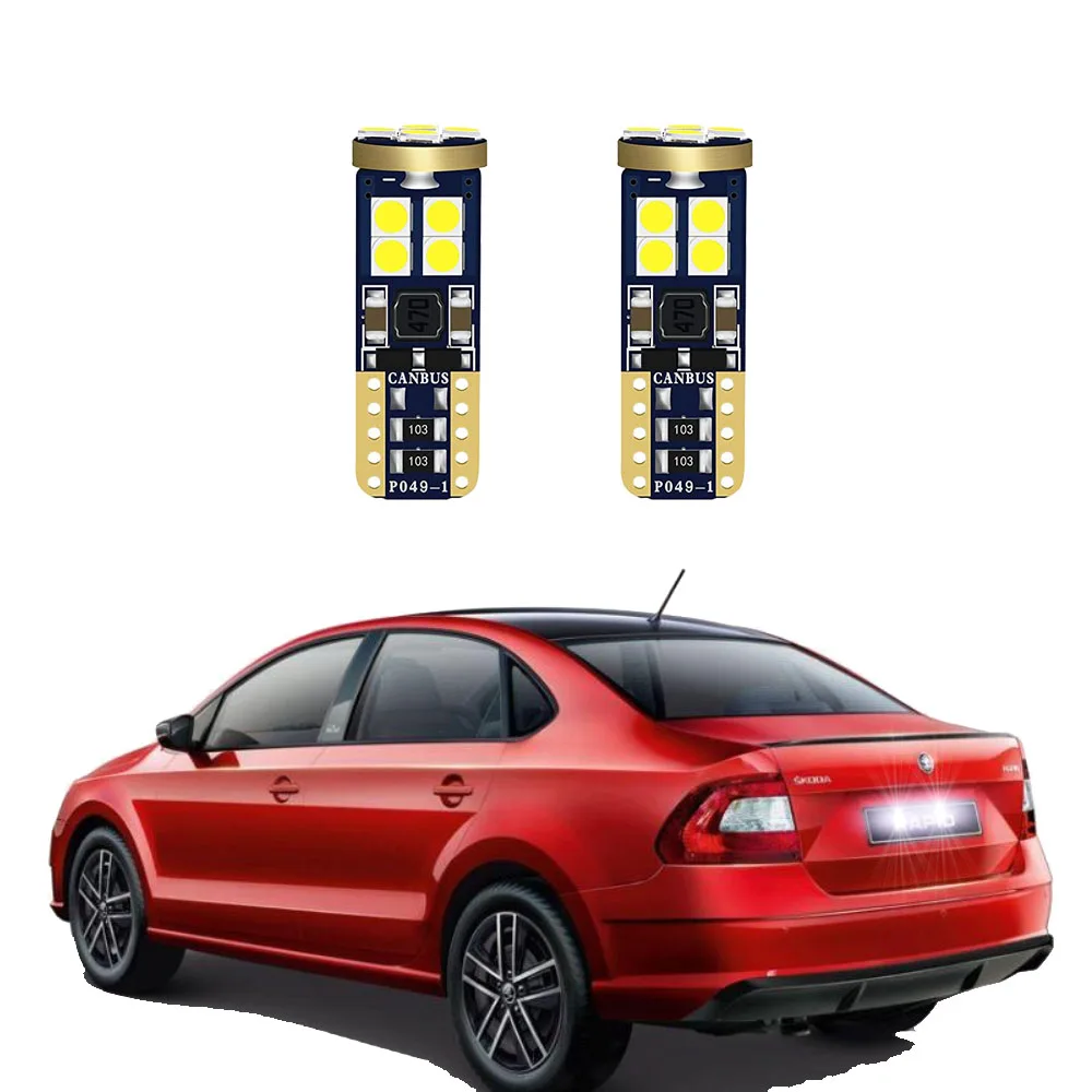

2 шт. светодиодная подсветка номерного знака для Skoda Rapid NH3 2012-2016 подсветка номерного знака 12 В белый Canbus