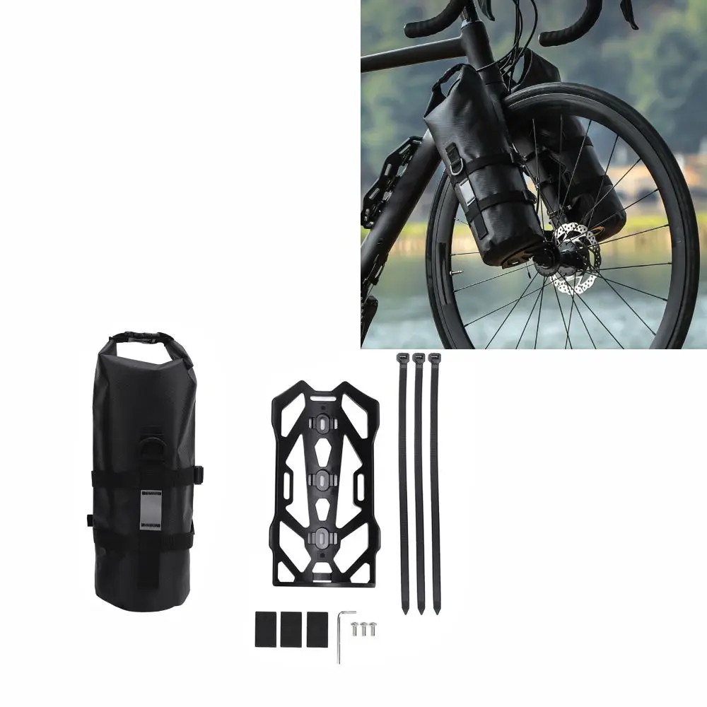 

5L Bicycle Front Fork Bag with Reflective Stripe Large Capacity Bicycle Front Fork Pouch Bag Waterproof Multipurpose