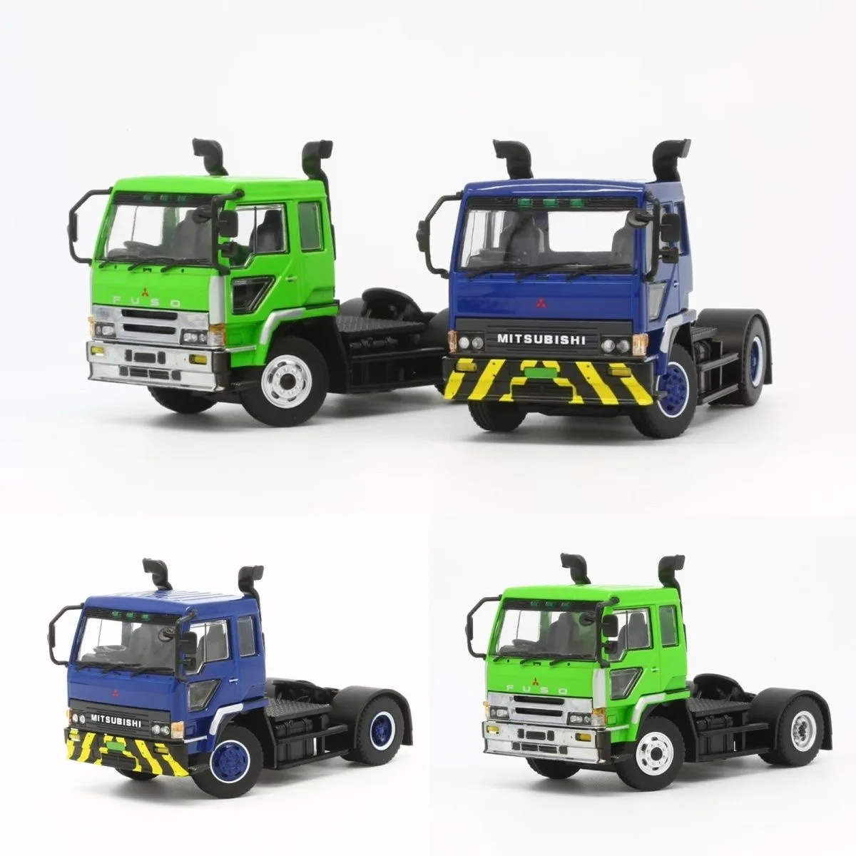 Modelo 1 x DBGT 1:64 Fuso Tractor azul/verde, modelo de coche fundido a presión, diseño para coleccionistas adultos, regalos de cumpleaños para niños y hombres