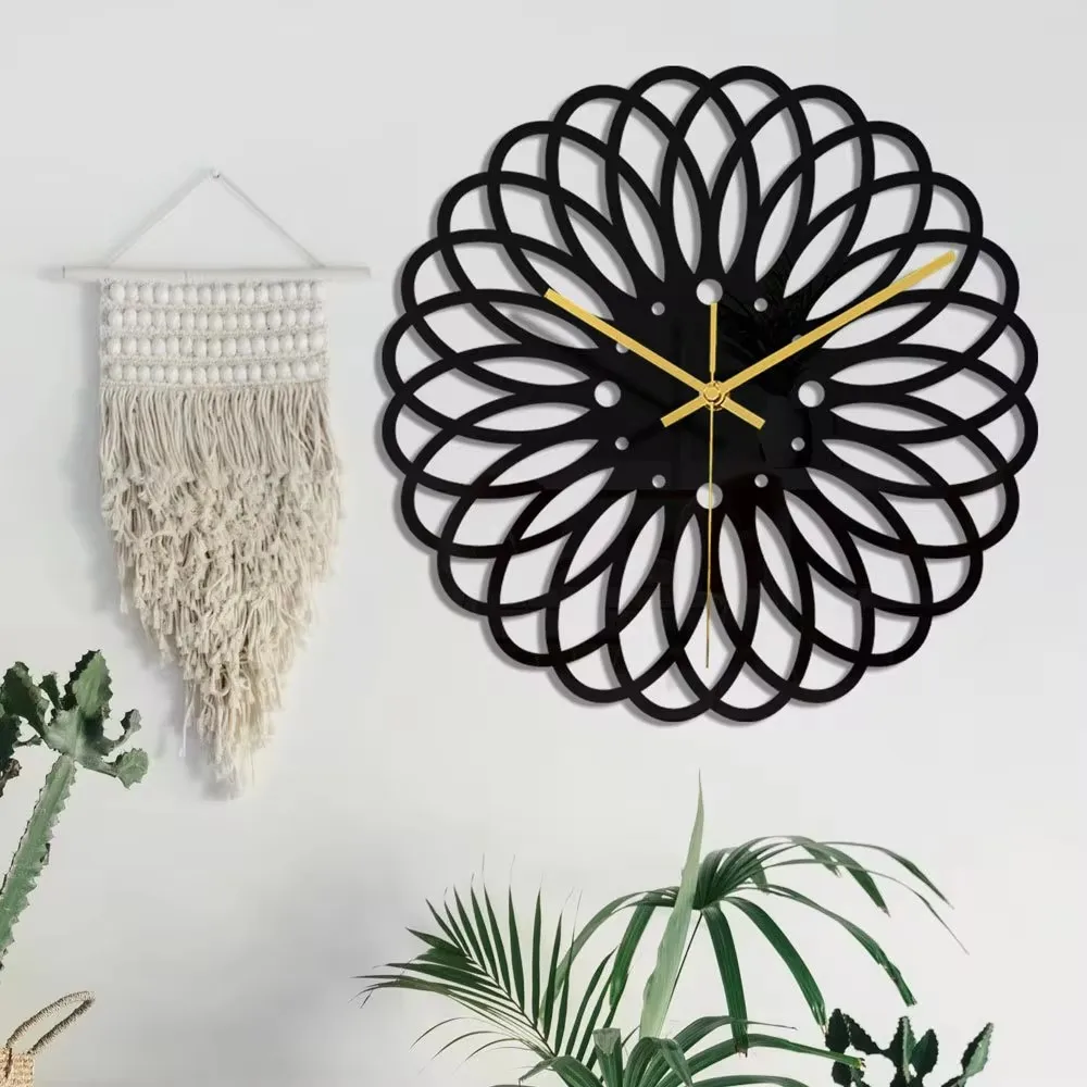 Creativiteit Individuele Mode Wandklok Ronde 3d Acryl Stille Niet-Tikkende Kwarts Klokken Woonkamer Slaapkamer Woondecoratie