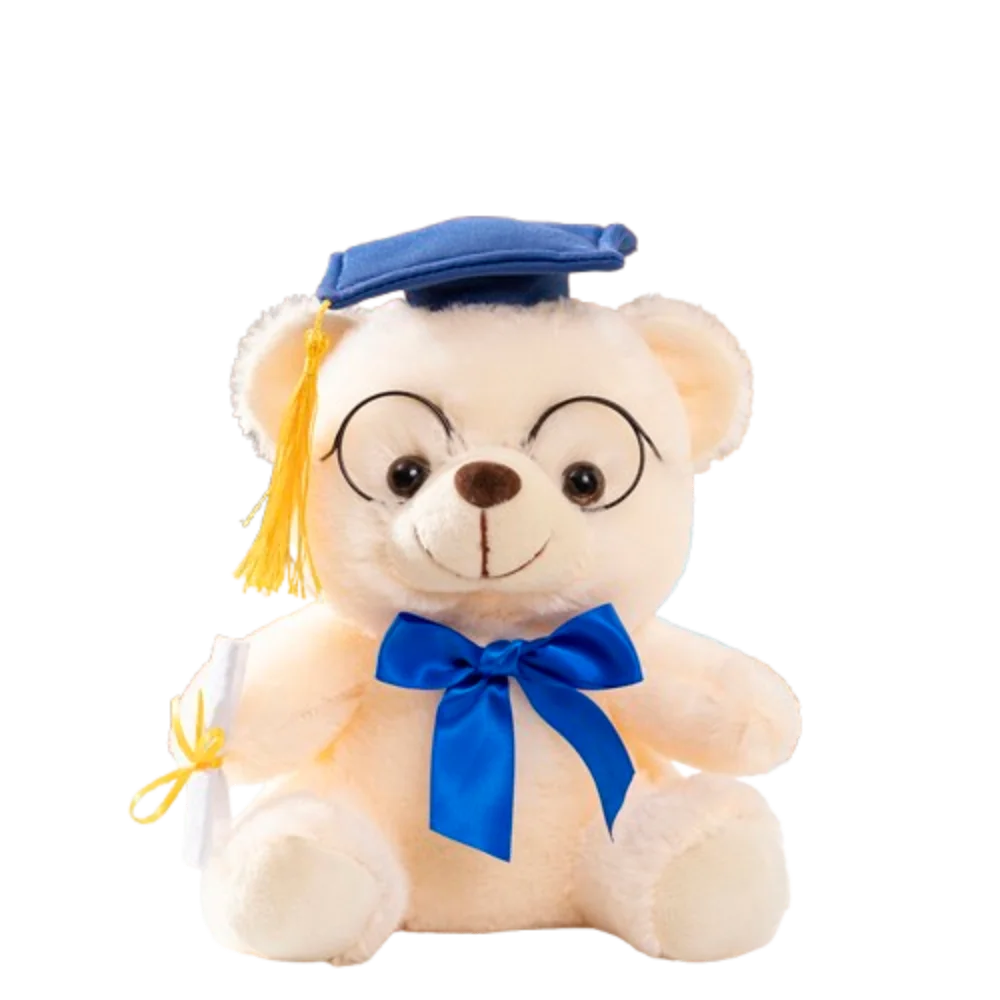 Cartoon Graduation Season Graduation Bear Cute 20cm Doctor Bear Doctoral Cap Soft Stuffed Bear Animal Birthday Present