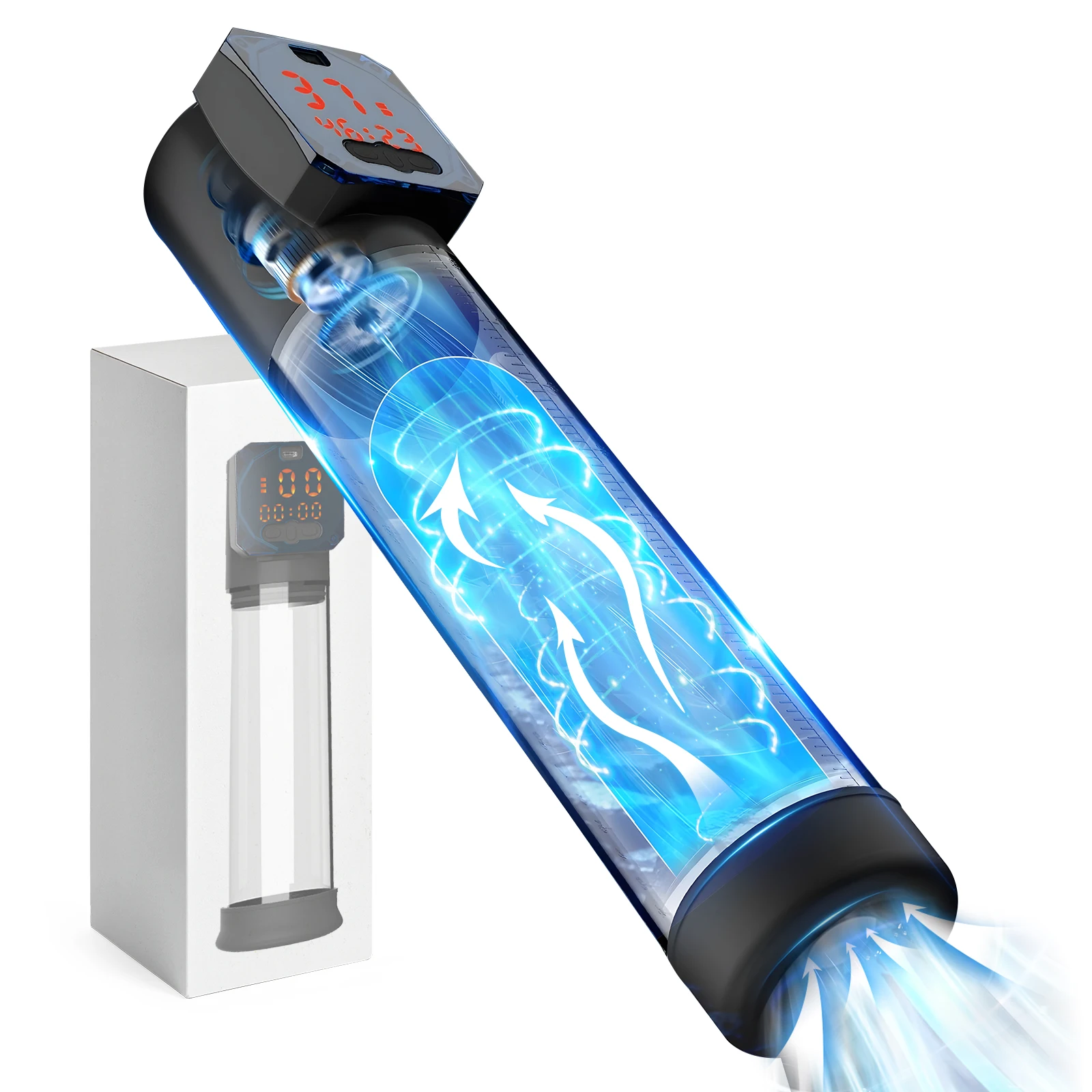 Male Sexual Penis Massage Masturbator Men's Masturbation Device With LCD Display 10 Frequency Male Toy Multiple Inhalation Modes