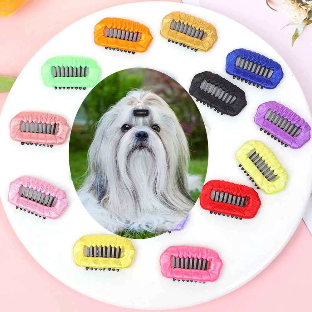 1/5 PCS Grzebień Spinka do włosów Psy Pielęgnacja Spinka do włosów dla zwierząt domowych Psy Koty Zabawny szczeniak Spinka do włosów Nakrycia głowy Akcesoria do włosów Maltański Yorkshire