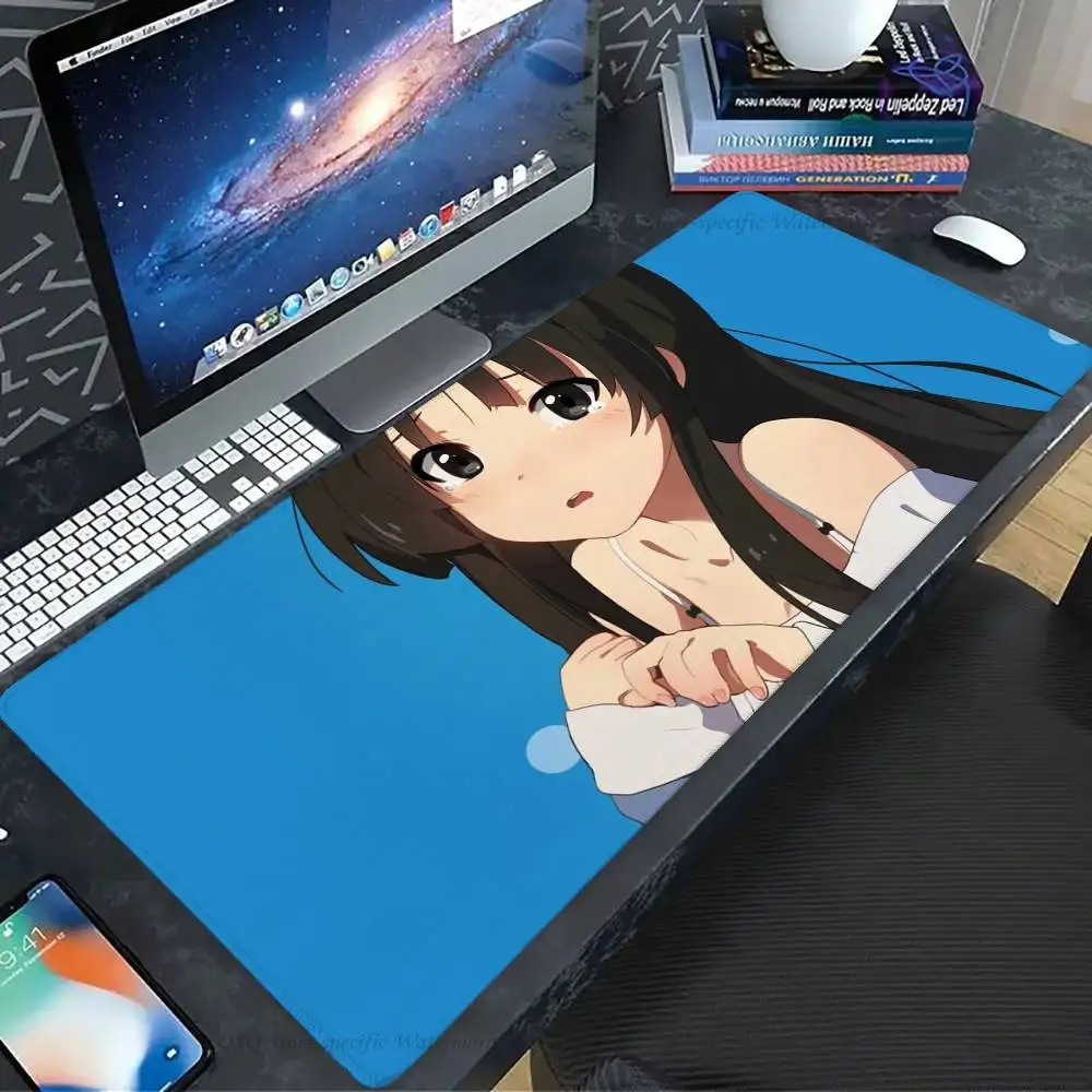 Akiyama Mio Anime Mousepad Non-slip Suitable For Office Computers Laptops E-sports Game Desk Mats XXL Keyboard