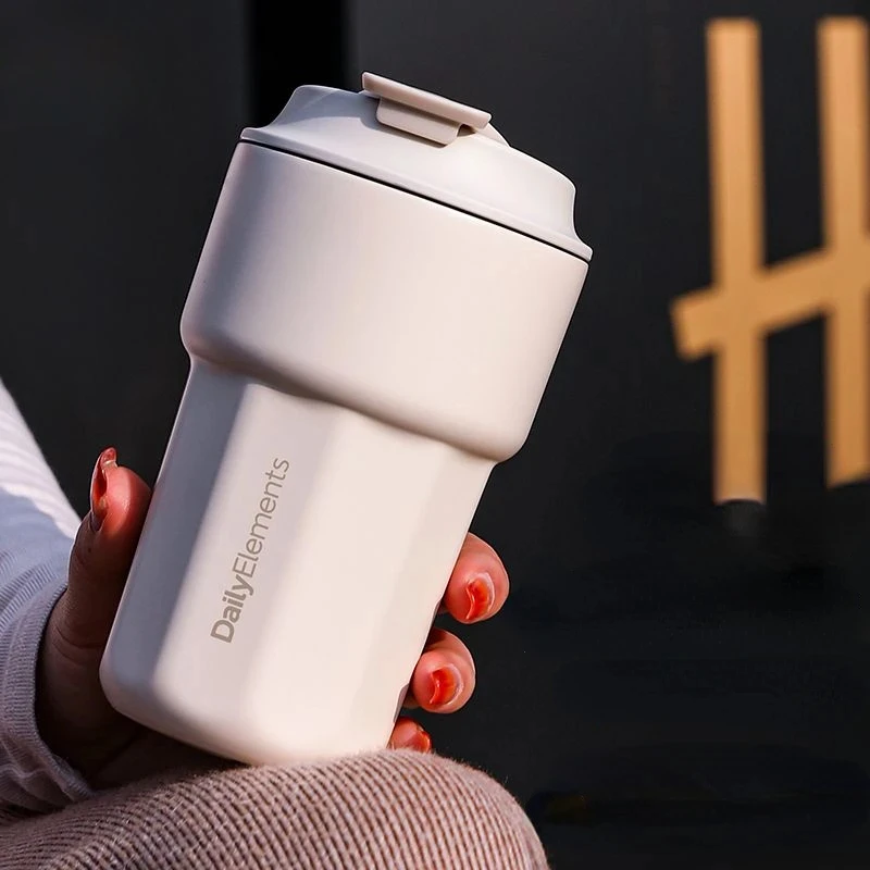 

Mijia 420ml Daily Element Thermos Portable Coffee Mug 316 Stainless Steel Safety Seal Large Caliber Storage Vacuum Flasks Cup