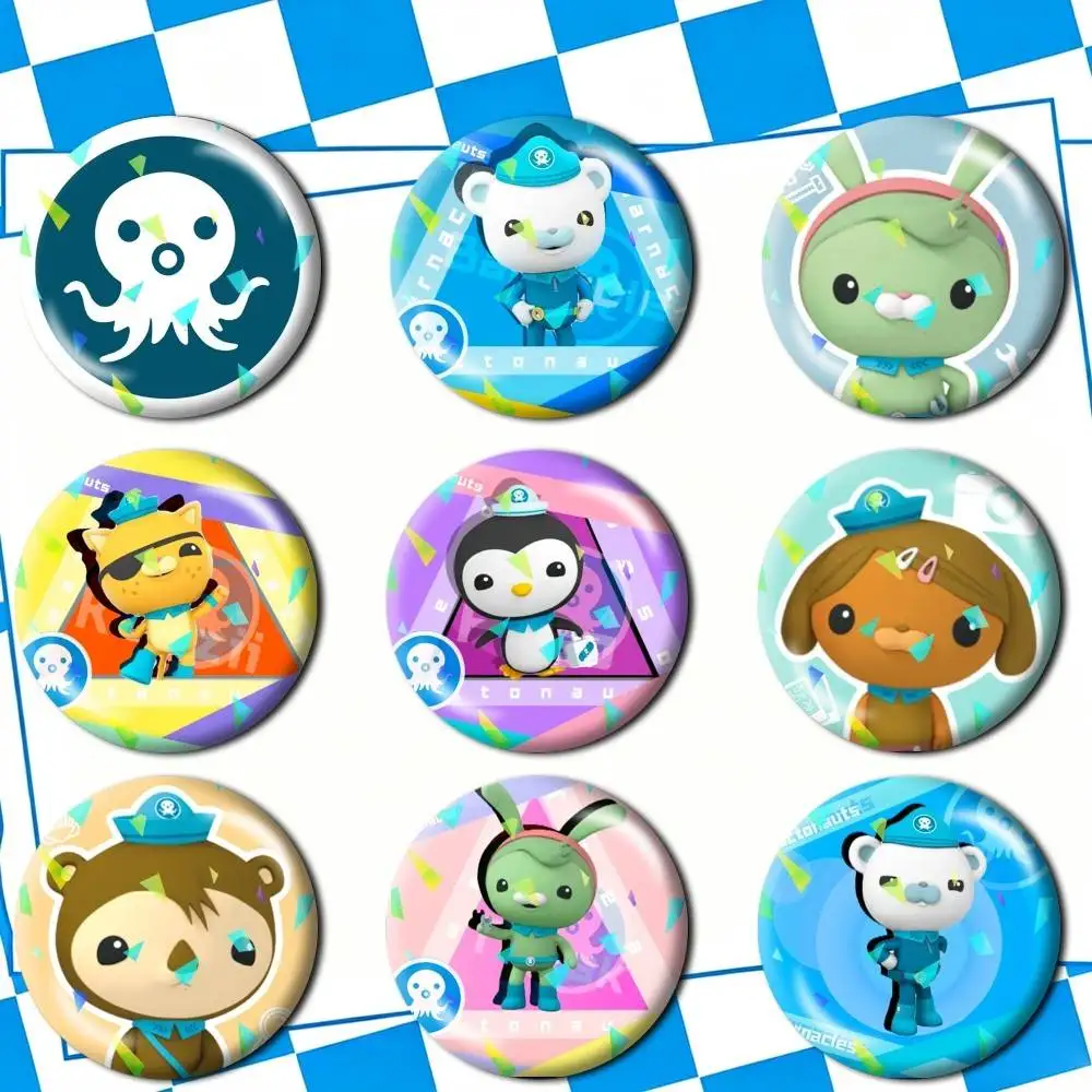 O-Octonauts Cartoon Sea Squad Brooch Badge Backpack Hat Decoration Friendship Gift Custom Supported