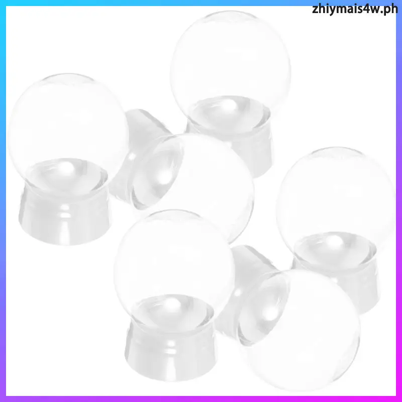 4Pcs Snow Globe 270 ML Kit sa DIY Malinaw na Walang Laman na Plastik na Bola ng Tubig na Punuin para sa Puting Taglamig na Gawa