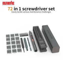 CreationSpace Mini Electric Screwdriver Set CS0706A DC Cordless Screwdriver with LED Light for Precision Equipment Maintenance