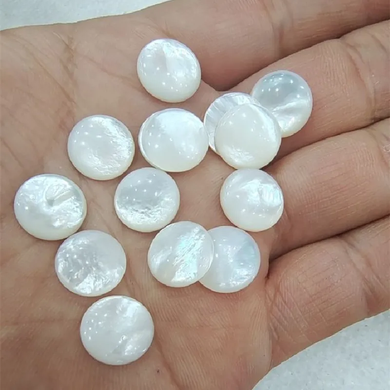 

10PCS Nature Black Mother Of Pearl Cabochons Saltwater Shell 8MM 10MM 12MM Round Shape New Arrivals Free Shippings Best