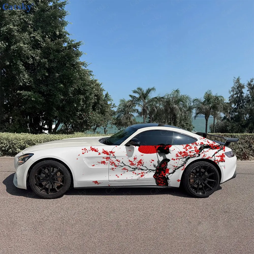 

Kimono Girl Stickers; Car Sticker; Full-body Floral Decoration Covering Scratches; Waterproof Car Sticker Car Vinyl Wraps