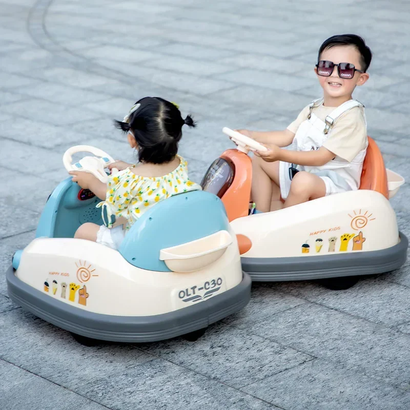 Children bumper car electric  can sit with remote control indoor bumper  four-wheeled toy  baby boy and girl.