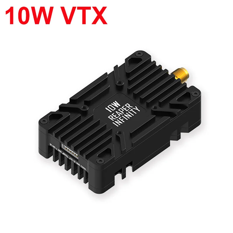 FOXEER 4.9G-6G Reaper Infinity 5,8G 10W 80CH VTX 2-8S Lipo 400mW/5W/7,5W/10W transmisor conmutable para Dron de largo alcance FPV