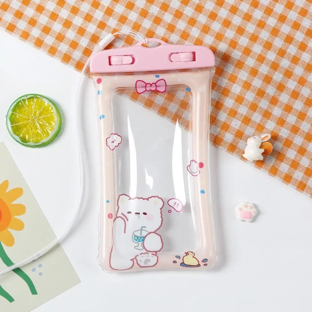 

Seal Type Mobile Phone Waterproof Bag Underwater Dry Cartoon Waterproof Phone Pouch Universal Transparent Phone Hanging Bag