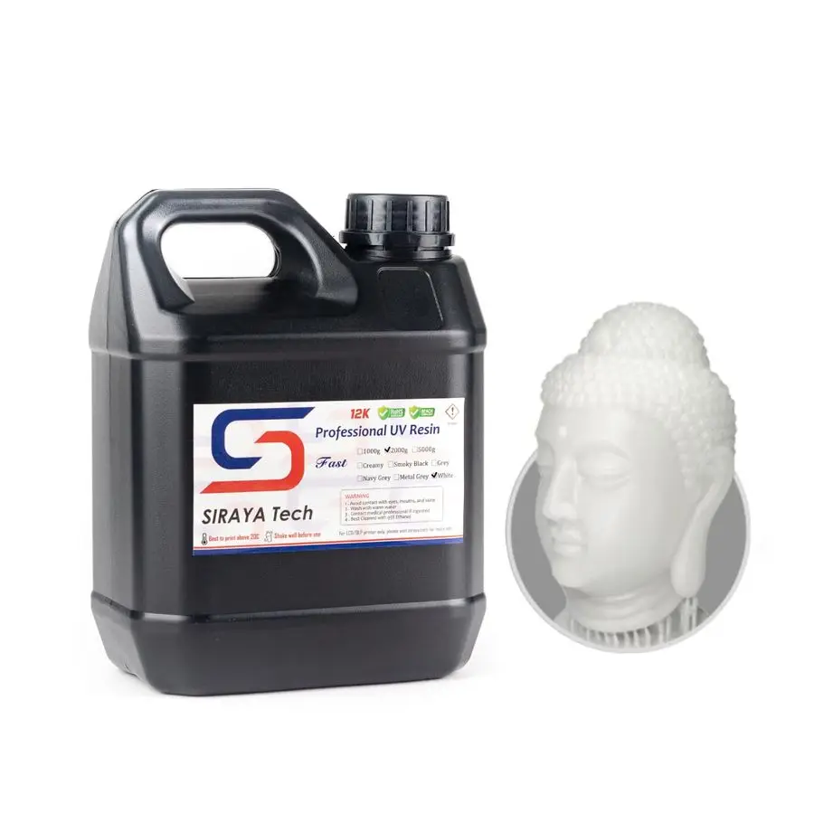 

Tech Fast ABSLike 3D Printer Resin, High Precision, NonBrittle Low Odor 405nm UVCuring Photopolymer for 8K LCD DLP Printing Whit