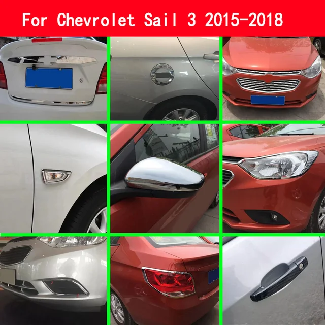 Do żagla chevroleta 3 2015 2016 2017 2018 tylne światła przeciwmgielne lekka rama tylny bagażnik uchwyt lusterka miska korek paliwowy korpus drzwi osłona kratka trymowania