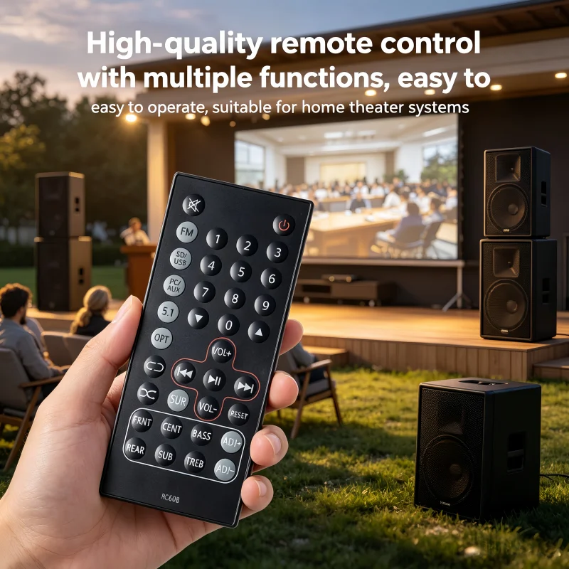 Edifier C6XD RC60B 5.1 Channel Surround Sound System Replacement Remote Control with Bass And Treble Adjustment User-Friendly De