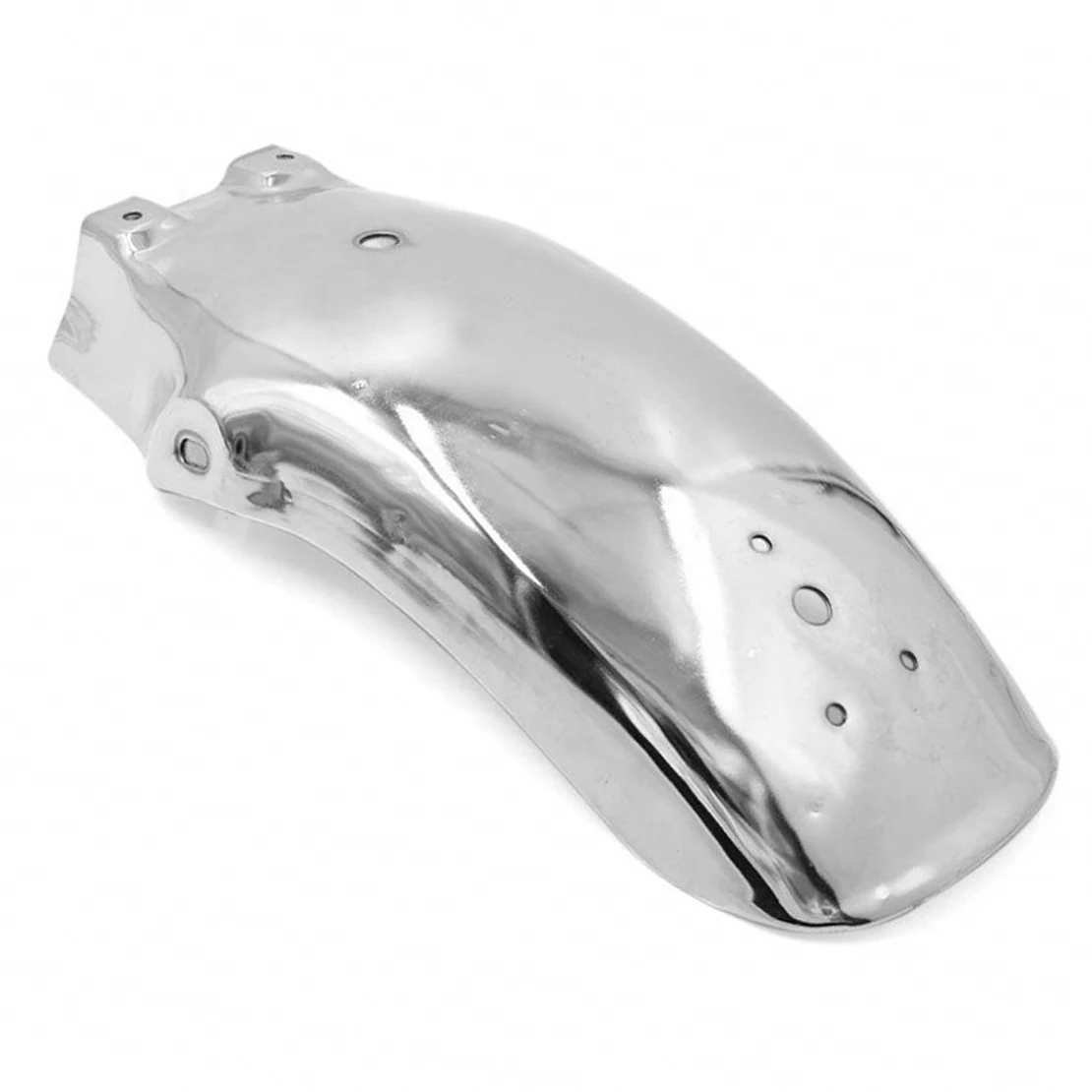 Chrome Silver Universal Motorcycle Rear Fender Mudguard Splash Guard Wheel Cover Longer Extended