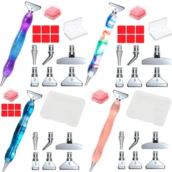 Metal Stainless Steel Tip Resin Diamond Painting Art Club Sticky Drill Dot Pen Stylus Kits Set Tool Wax for 5d DIY Gem Nail Art