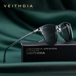 VEITHDIA Brand Men Women Sunglasses Unisex Retro TR90 Sunglasses Polarized UV400 Lens Vintage Eyewear Sun Glasses For Male 7521