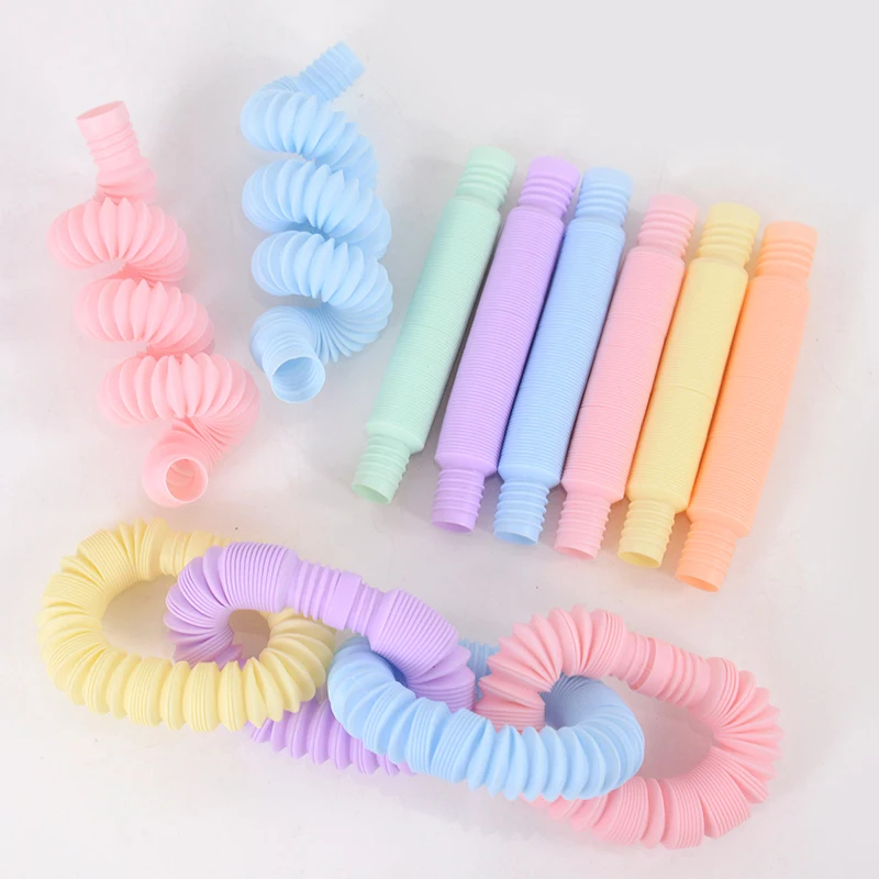 6-24Pcs Funny Pop Tubes Pipe Fidget Sensory Antistress Toys for Children Adults Birthday Party Favors Pinata Filler Goodie Bag