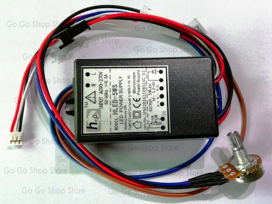 

Microscope Power Supply LED Dimming HLED-5W, HLED-5W1, HLED-5WS, YX-2-5V-1000mA