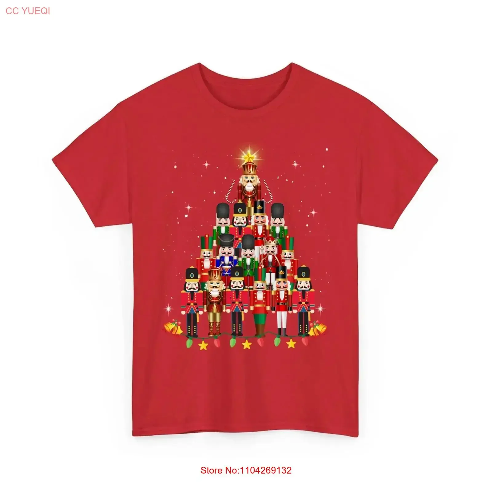 Christmas Nutcracker Tree Funny Xmas T Shirt long or short sleeves vintage Washed Stretched streetwear Unisex Versatile