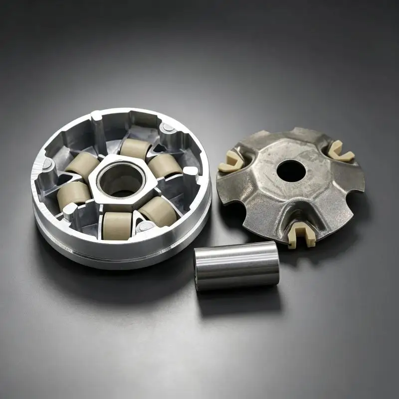 Aluminum Alloy Scooter Variator Clutch Assembly Wear Resistant Rollers Easy Installation for At-home Scooter Repair Work