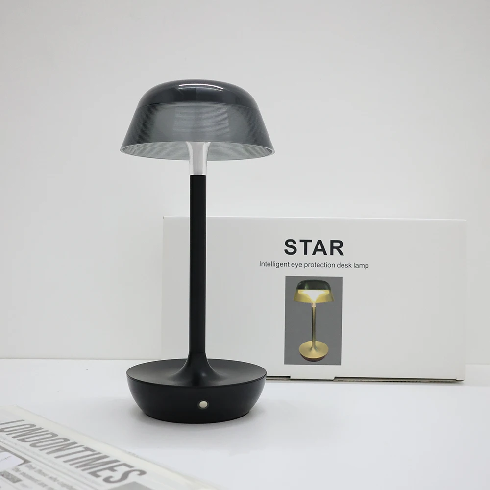 Light Luxury Bedroom Bedside Table Lamp Detachable Lampshade Inductive Touch Decor for Camping Bar Lounge Decorative Night Light