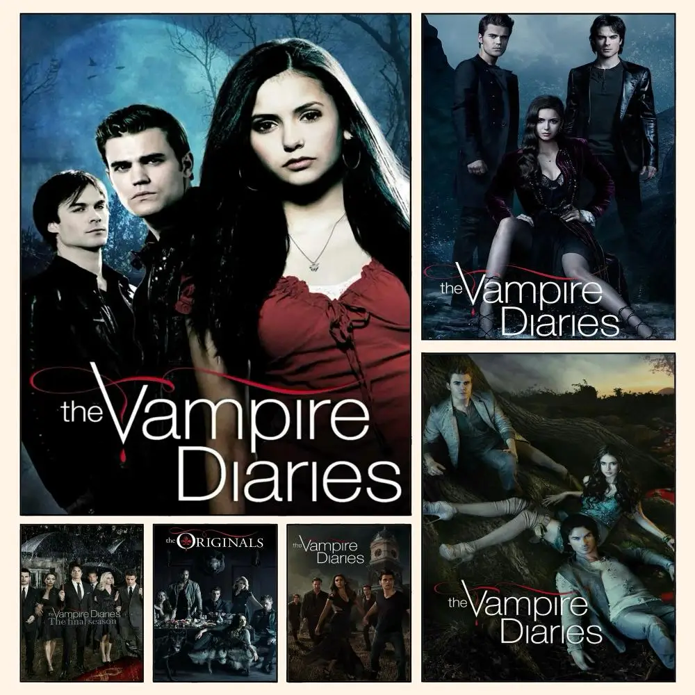 The Vampire Diaries Poster Waterproof HD Modern Peel And Stick Wall Decor Living Room Dorm Garage