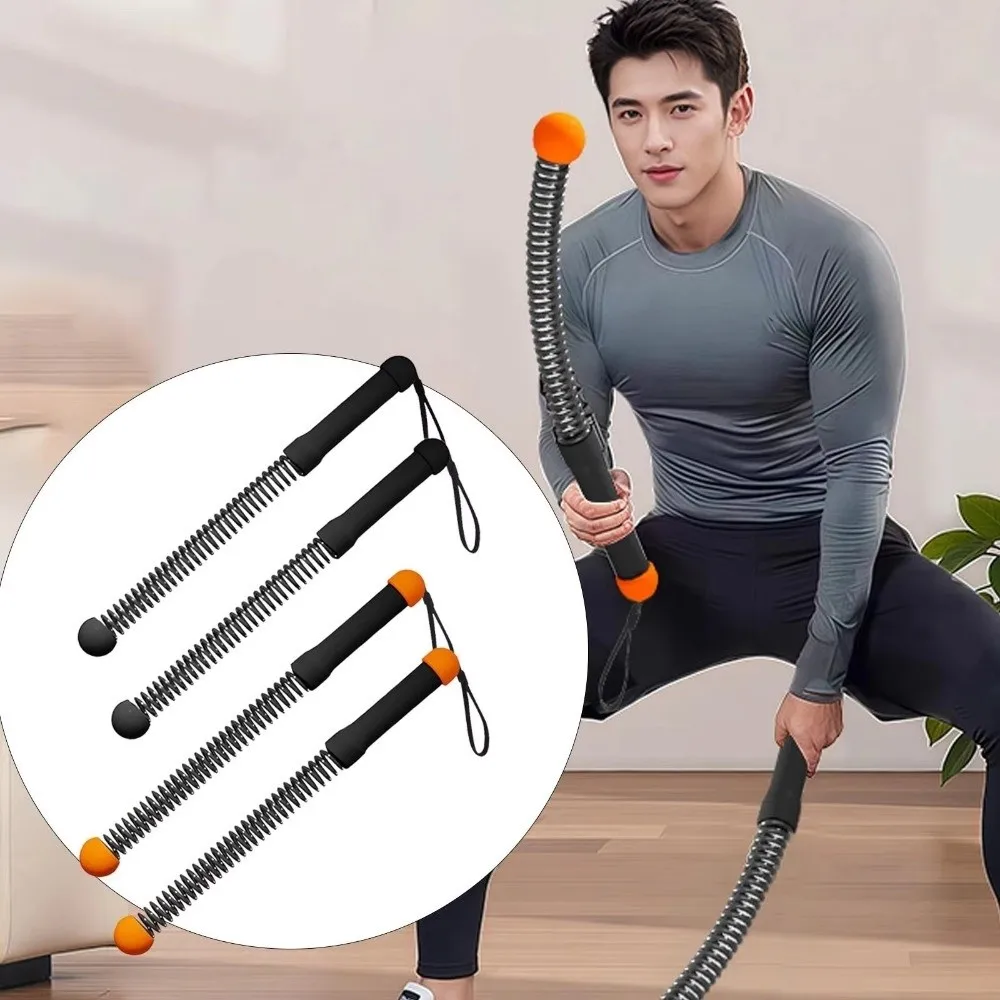 2Pcs Soft Rubber Ropeless Battle Ropes Strong Rebound Inertia Non Slip Handle Training Rope Full Body Training Strength Trainer