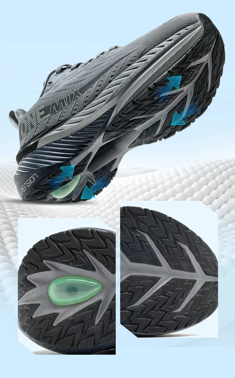 ONEMIX – leichte Laufschuhe für Damen und Herren, stabil dämpfende Sportschuhe, sprungfeste Wanderschuhe für den Außenbereich, neu – Detail 8