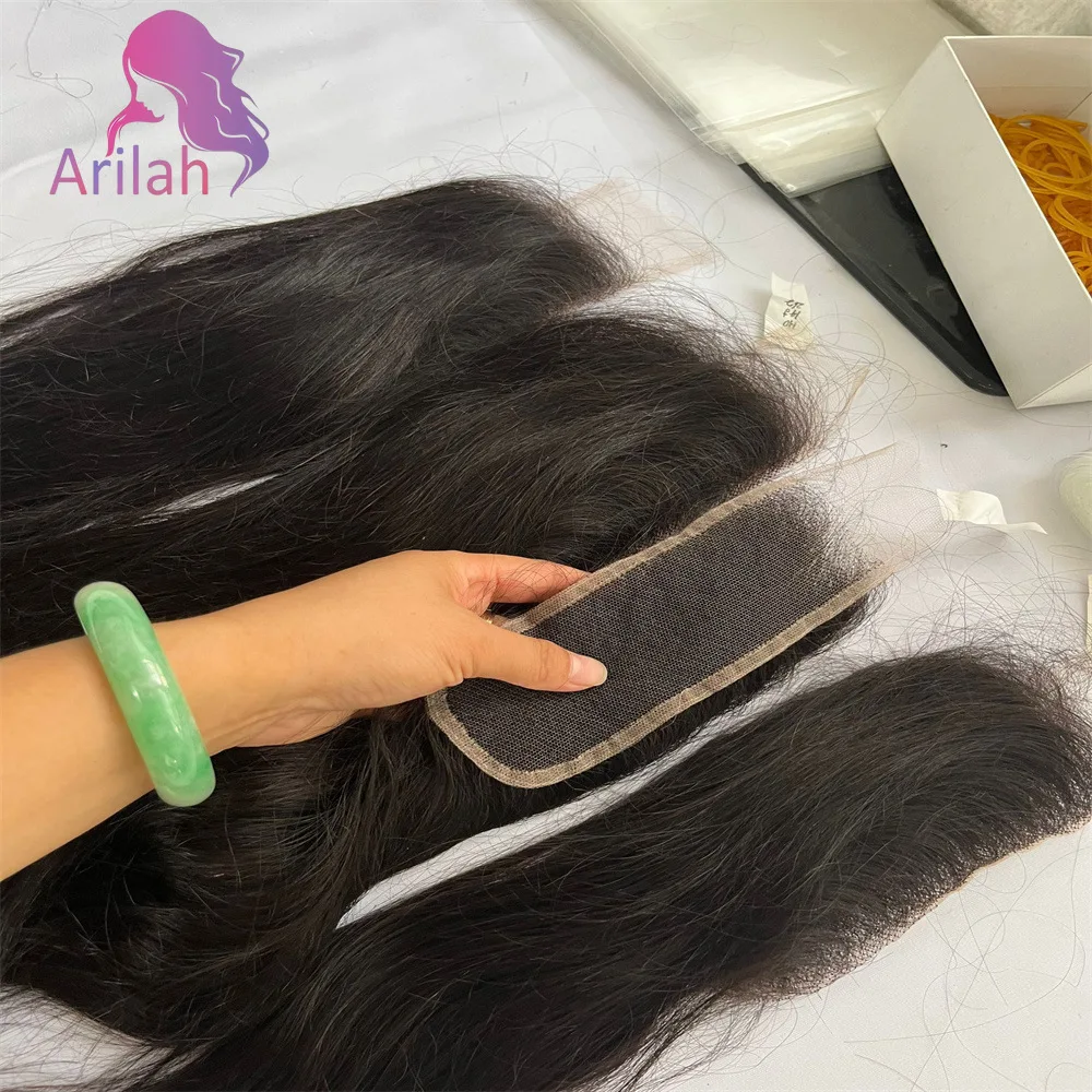 غير مرئية HD الدانتيل 2x6 HD الدانتيل إغلاق مستقيم غير المجهزة شعر بشري لعذراء عقدة واحدة خط الشعر الطبيعي رقيقة جدا #1