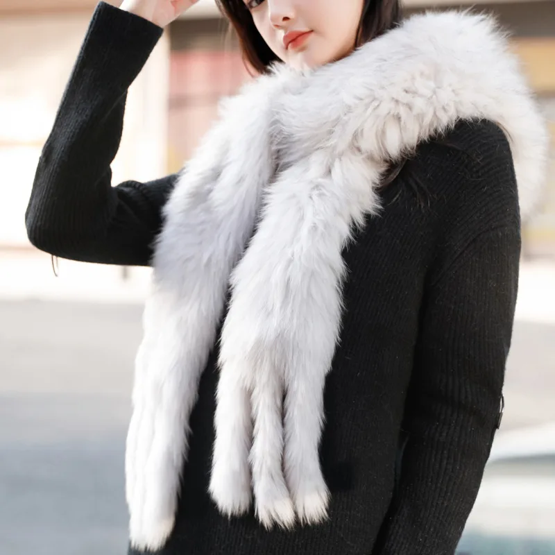Real Fox Fur Hat Thickened Warm Fur Wind And Snow Hat Whole Leather Double-sided Woven Fur Scarf Hat Outdoor Fluffy Fur Cap