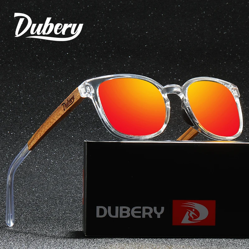 

DUBERY Natural Wooden Sunglasses Men Polarized Fashion Sun Glasses Original Wood Oculos De Sol Masculino 260