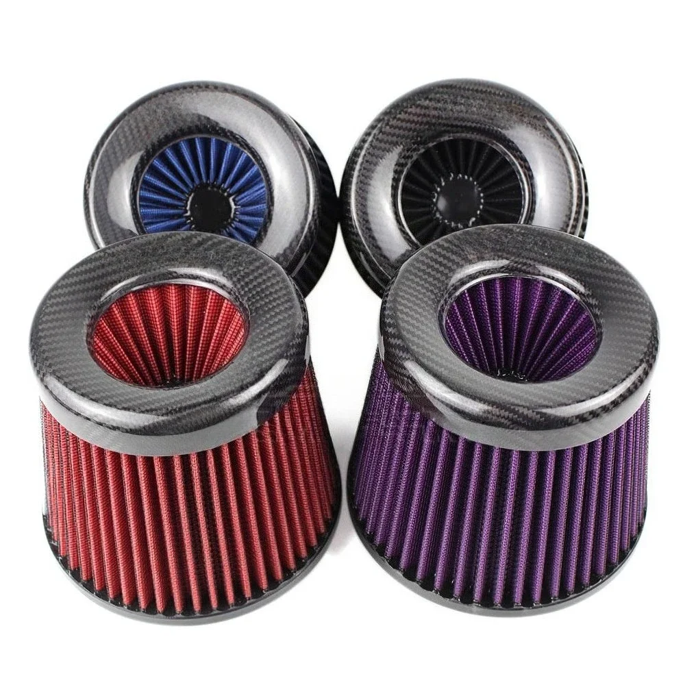 

Universal Intake Air Filter True Carbon Fiber High Flow Air Filter Mushroom Head Air Filter Car Racing