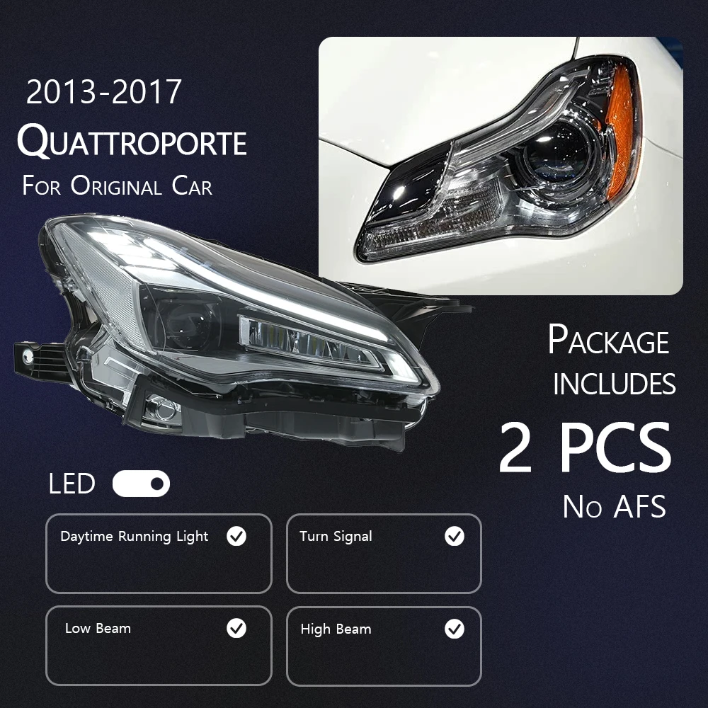 自動 LED ライトヘッドライトアセンブリマセラティクアトロポルテ 2013