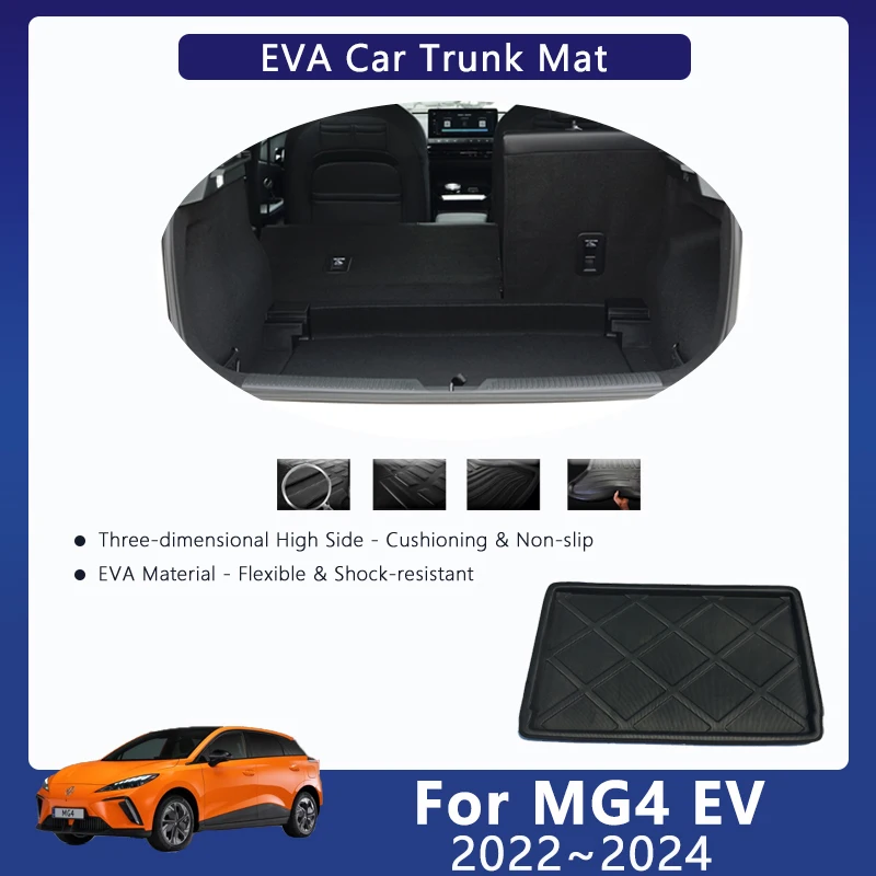 

Car EVA Rear Trunk Mat For MG 4 MG4 MuLan EV EH32 2022 2023 2024 Waterproof Trunk Storage Pads Cargo Carpet Rug Auto Accessories