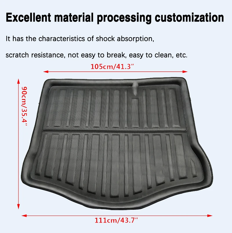 Car Trunk Mats for Ford Focus 2 Accessories Hatchback MK2 MK2.5 2005~2011 Waterproof Protect Anti-Slip Storage Pad EVA Material