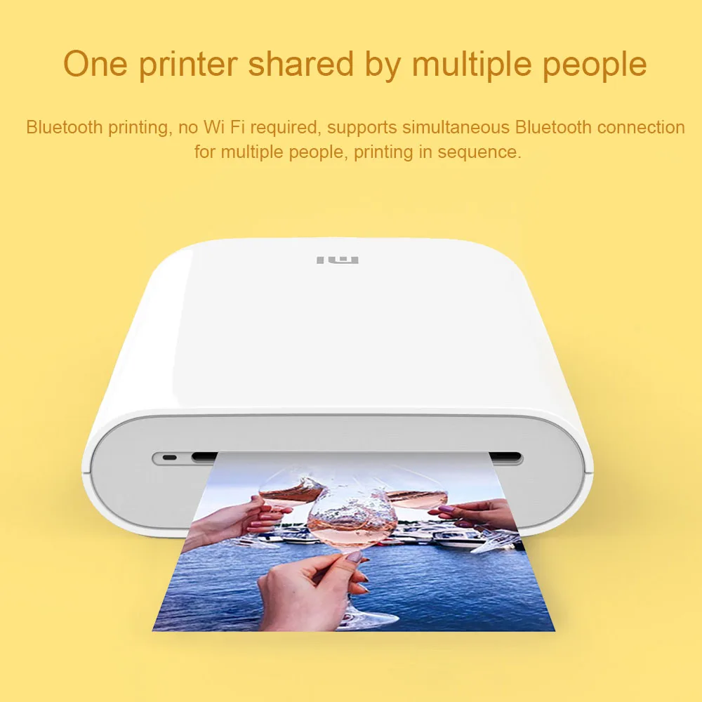 Original Xiaomi AR Pocket Printer Bluetooth 5.0 Portable Travel Mini Pocket Printer/Printer Paper set Sharing Inkless Printing