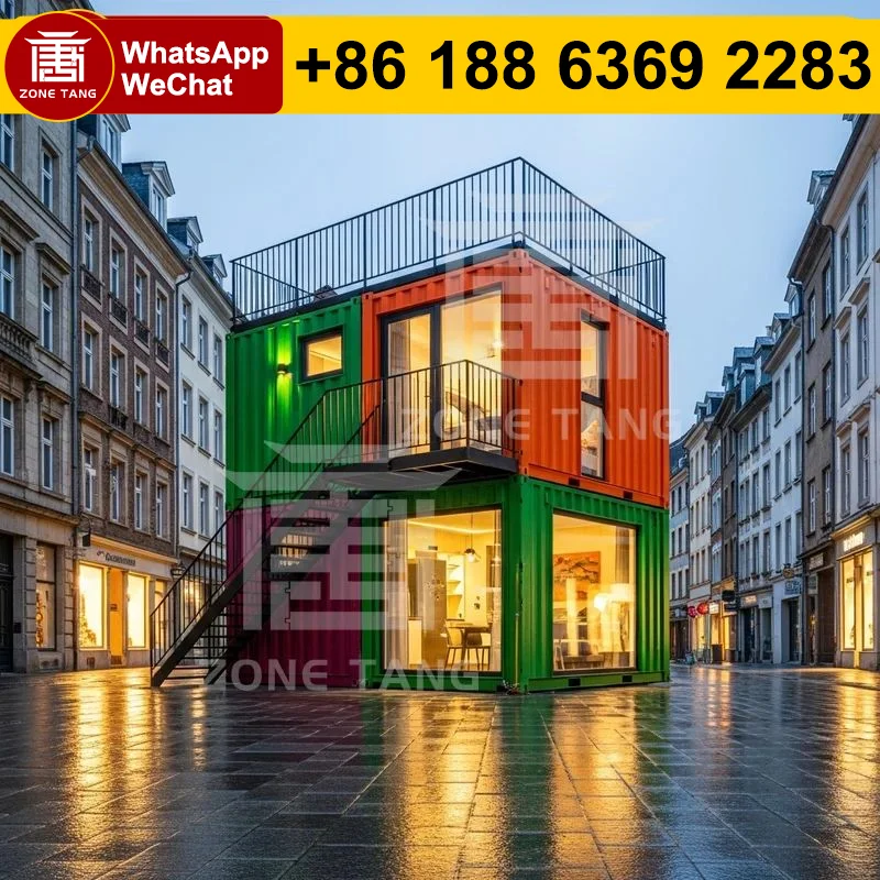 

Energy Saving System Container Buildings Detachable Flat Pack Home Construction Prebuilt Homes Office Easily Movable Solar Ready