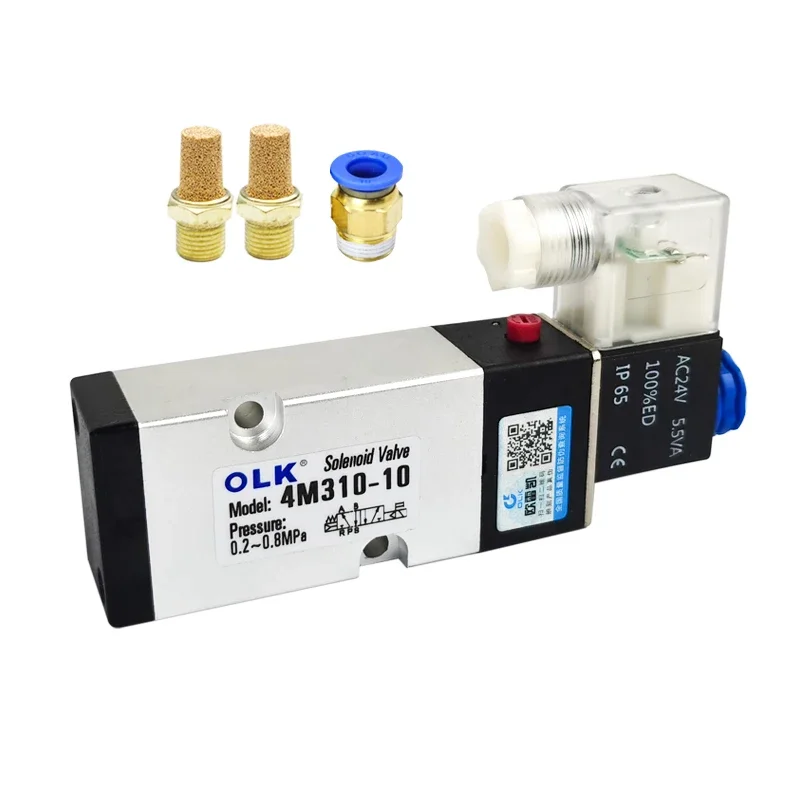 4M310-10 5 way 2 Position Inner Guard Plate Connection Solenoid Air Valve G3/8