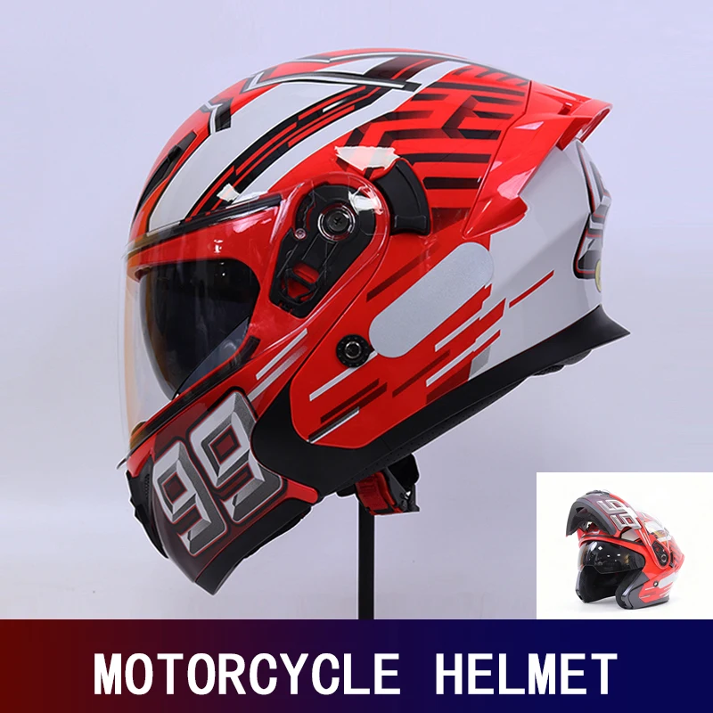 

DOT carbon motorcycle helmet with double lenses for men and women cruising electric motorcycle full helmet four seasons safety c